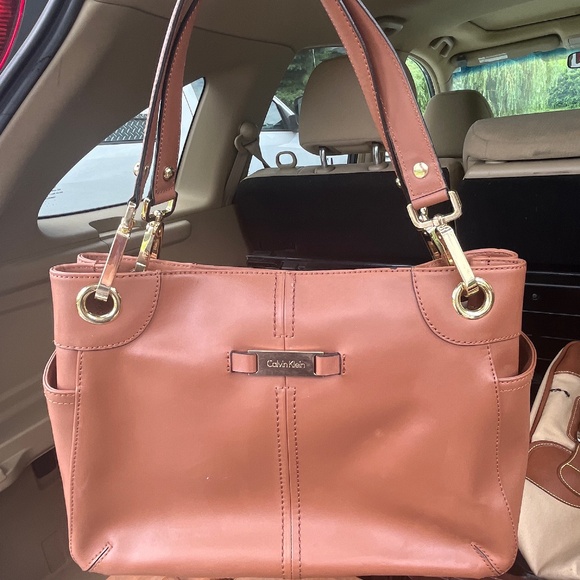 Calvin Klein Brown Leather Tote - Picture 1 of 5